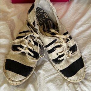 DV by Dolce Vita Black and Cream Espadrilles